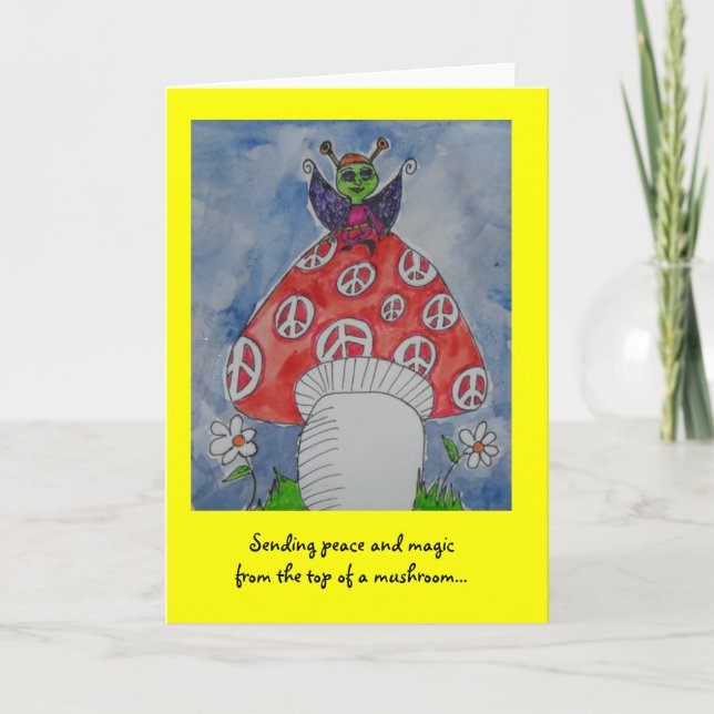 Cartão Sending peace and magic (Frente)
