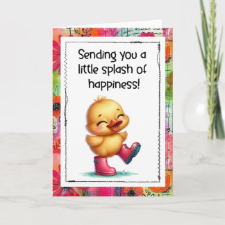 Cartão Sending You a Little Splash of Happiness Duck Card