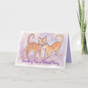Cartão Sending You a Virtual Hug Kitty Card