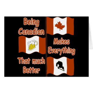 Cartão Sendo canadense