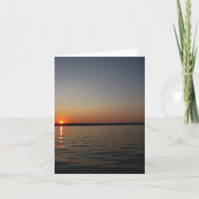 Cartão Seneca Lake Sunset Note Card (Frente)