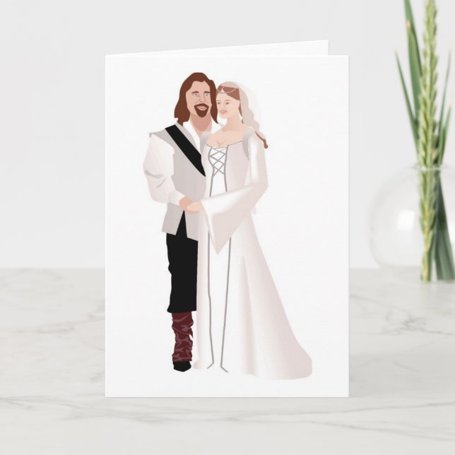 Cartão Senhor e Senhora medievais (Frente)