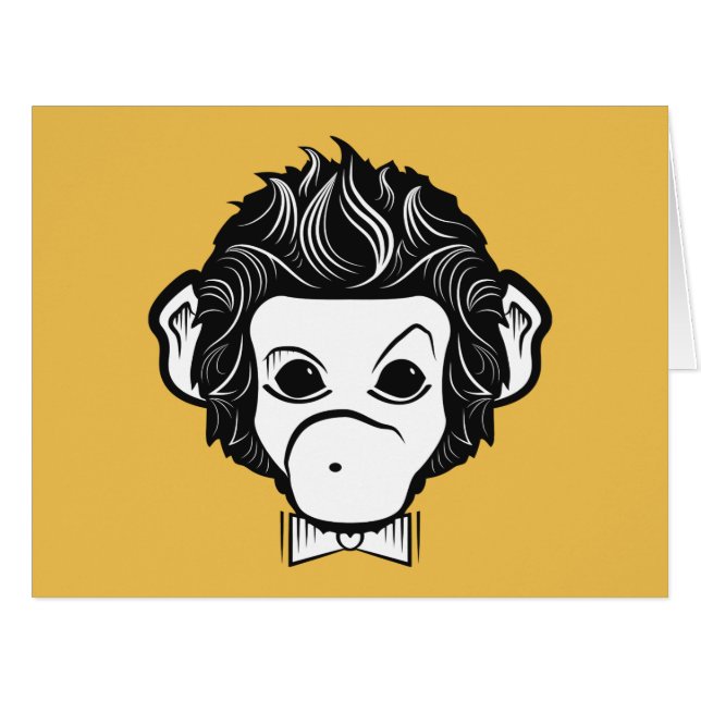 Cartão senhor macaco (Frente horizontal)