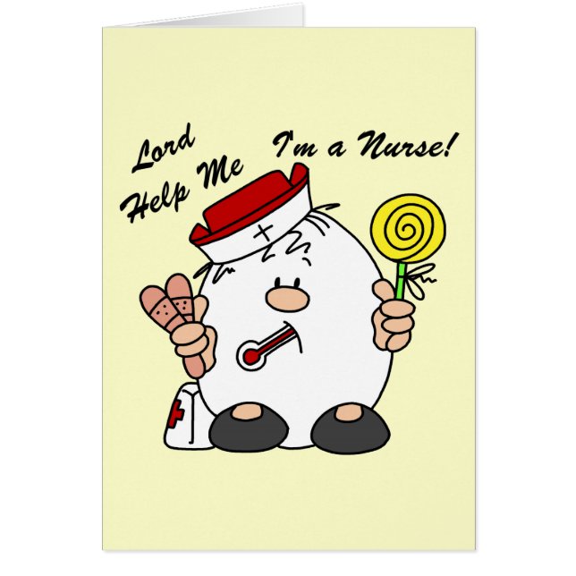 Cartão Senhor me ajude, sou enfermeira (Frente)