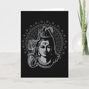 Cartão Senhor Shiva Deus Hindu Mahadeva Tridente Hinduísm