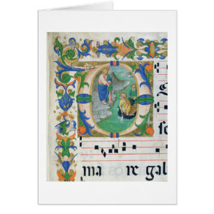 Cartão Senhora 515 f.1r o esboço miraculoso dos peixes,