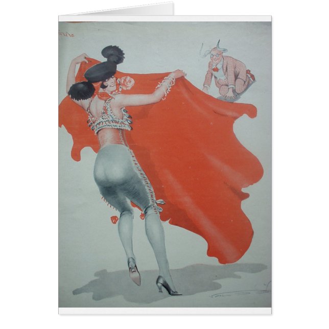 Cartão senhora Bullfighter Guardarar Fora do 1920 (Frente)