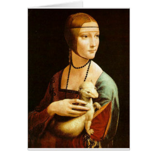 Cartão Senhora com um arminho por Leonardo da Vinci C.