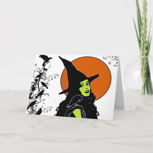 Cartão Senhora da Coleção Corvidae (Frente)