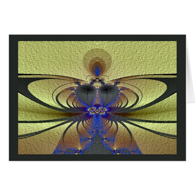 Cartão Senhora da libélula (Frente Horizontal)