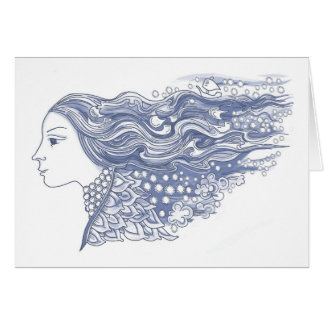 Cartão Senhora das ondas e das estrelas