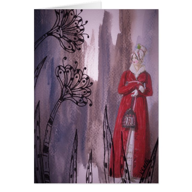 Cartão Senhora de Edwardian (Frente)