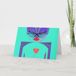 Cartão Senhora Elegante Retrato: Uma Trabalho de arte Col