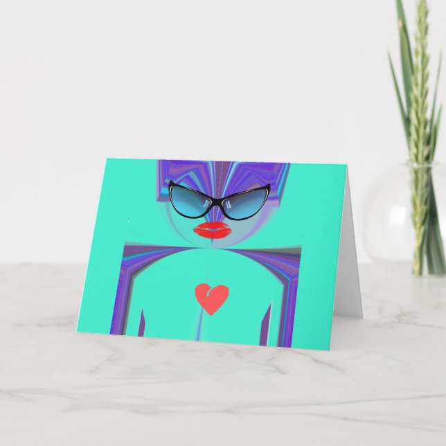 Cartão Senhora Elegante Retrato: Uma Trabalho de arte Col (Frente)