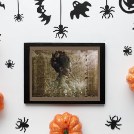 Cartão Senhora Fantasma Vitoriana em Espera