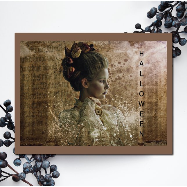 Cartão Senhora Fantasma Vitoriana em Espera (Criador carregado)