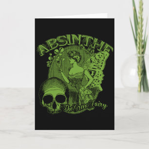 Cartão Senhora feericamente verde do absinto