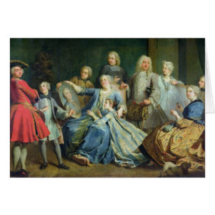 Cartão Senhora Mercier Cerco por sua família, 1731