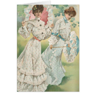 Cartão Senhoras do Victorian da primavera
