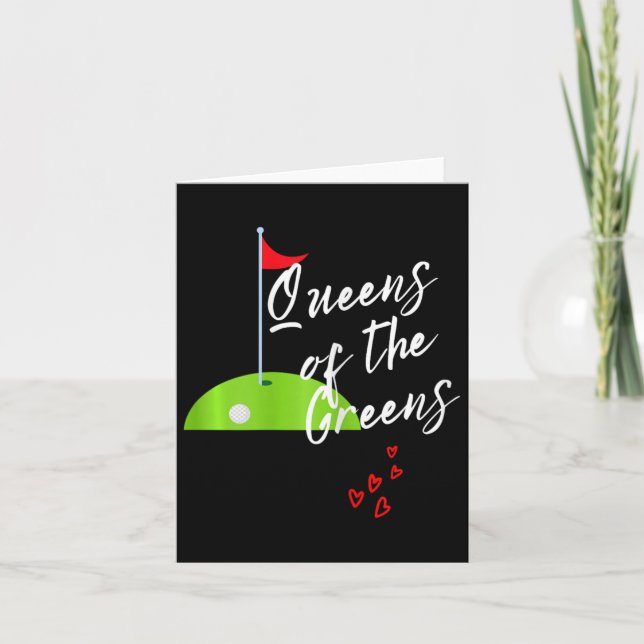 Cartão Senhoras Engraçadas Golf Verdes Mulheres Adoram Go (Frente)