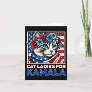 Cartão Senhoras Para Kamala Funny Cat 2024 Presidente Kam
