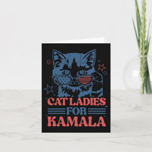 Cartão Senhoras Para Kamala Funny Cat Presidente Kamala-h