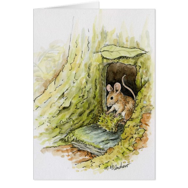 Cartão Senhorita pequena Rato (Frente)