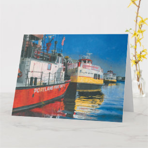 Cartão Senhorita Portland Fireboat e Casco Bay Ferries