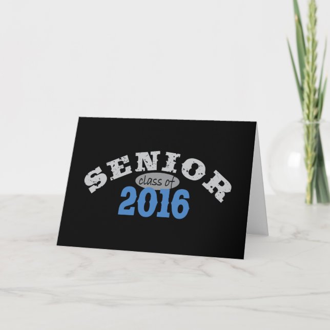 Cartão Senior Class of 2016 Blue (Frente)
