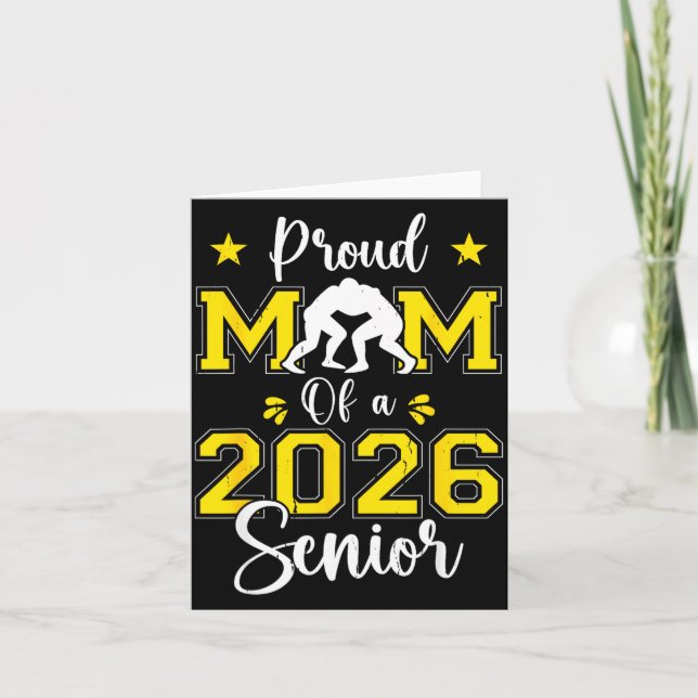 Cartão Senior Wrestling Mom 2026 Senior Mom Cl Of 2026  (Frente)