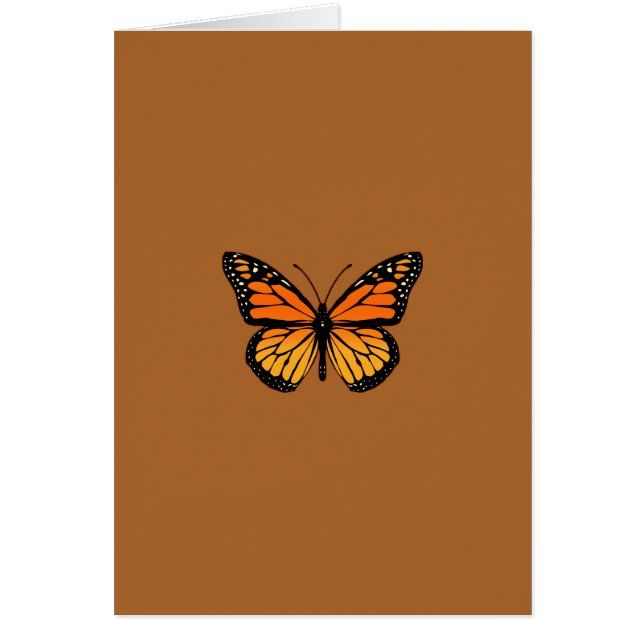 Cartão Sensação de Borboleta Monarch (Frente)