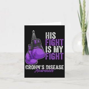 Cartão Sensibilização de Crohn Mês Luvas Boxing Purp