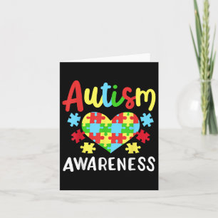 Cartão Sensibilização do Autismo, Pequeno, Preto