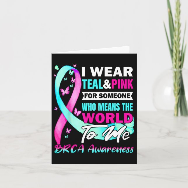 Cartão Sensibilização Do Brca Para A Mama E O Suporte Ao  (Frente)