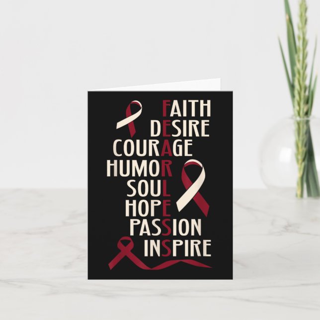 Cartão Sensibilização do Cancer da Cabeça Oral (Frente)