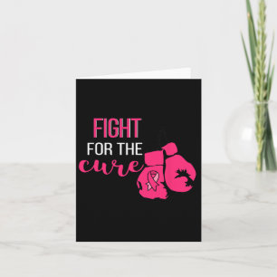 Cartão Sensibilização do Cancer da Mama Boxas Luvas Fita