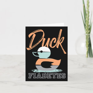 Cartão Sensibilização para a Diabetes do Pato
