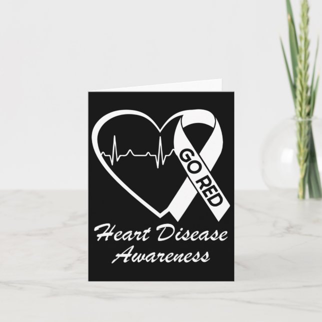 Cartão Sensibilização Para A Doença Vestimos Vermelho Em  (Frente)