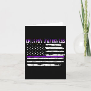 Cartão Sensibilização Para A Epilepsia Usa Sinalizador Da