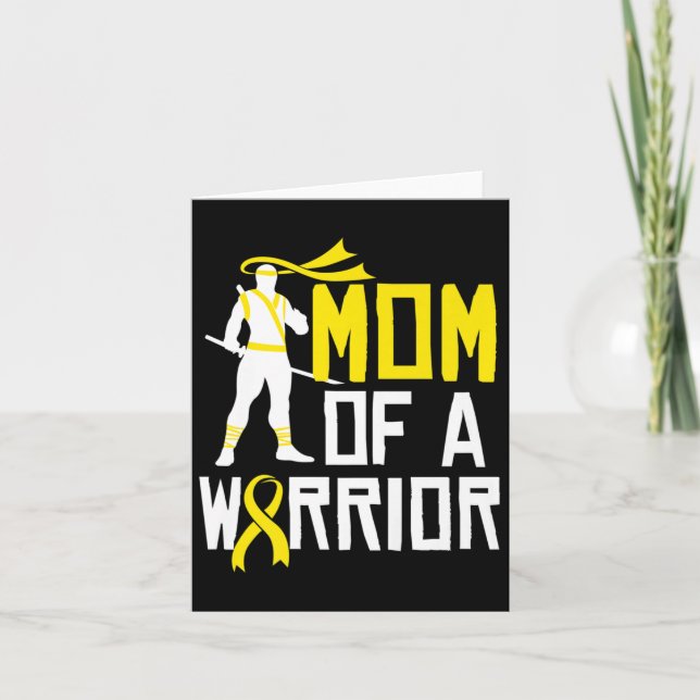 Cartão Sensibilização para a infância do Cancer Dourada F (Frente)