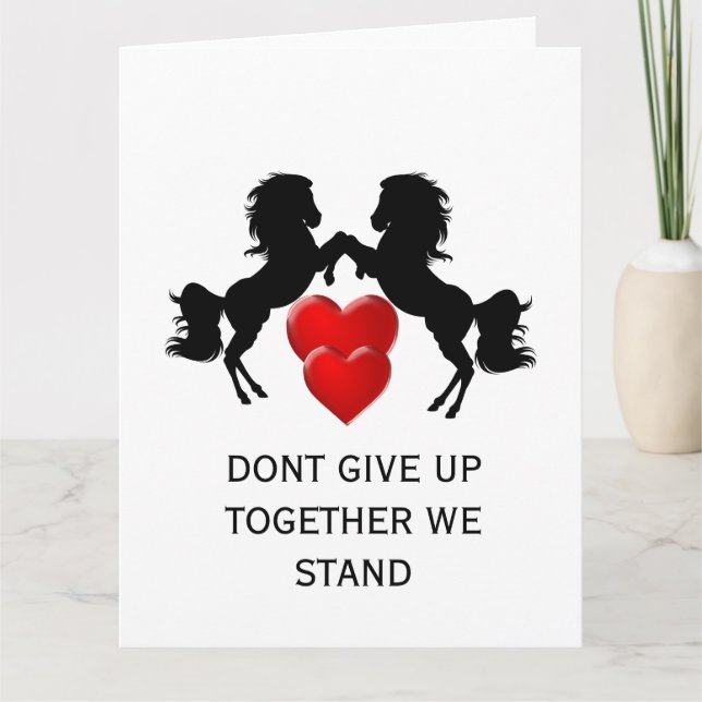 Cartão Sensibilização para a leucemia não desiste da mãe (Frente)