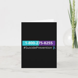 Cartão Sensibilização para a Prevenção do Suicídio 1-800-