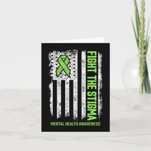 Cartão Sensibilização para a saúde mental combate o estig