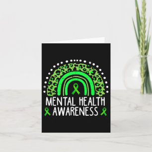 Cartão Sensibilização para a saúde mental Mês Rainbow Leo