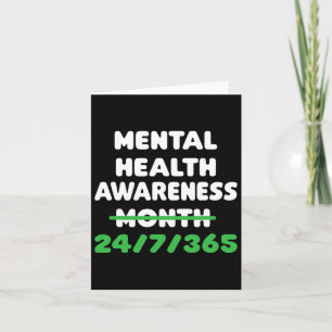 Cartão Sensibilização Para A Saúde Mental Na Prevenção Do