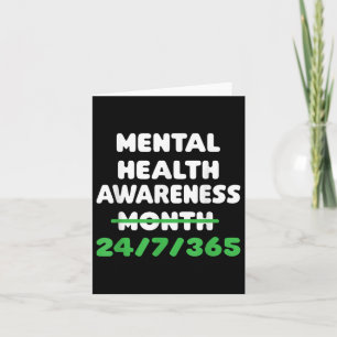 Cartão Sensibilização Para A Saúde Mental Na Prevenção Do