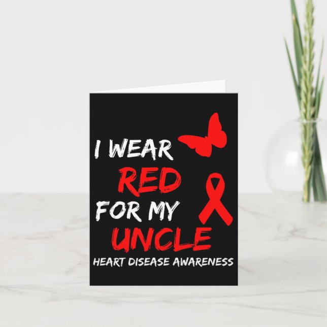 Cartão Sensibilização Para Doenças Cardíacas Eu Visto Ver (Frente)