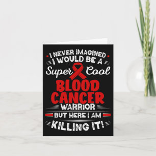 Cartão Sensibilização para o Cancer de sangue do guerreir
