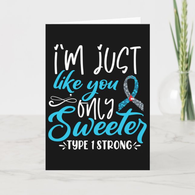 Cartão Sensibilização para o diabetes nas crianças do T1d (Frente)