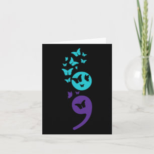 Cartão Sensibilização para o suicídio do semicolão Saúde